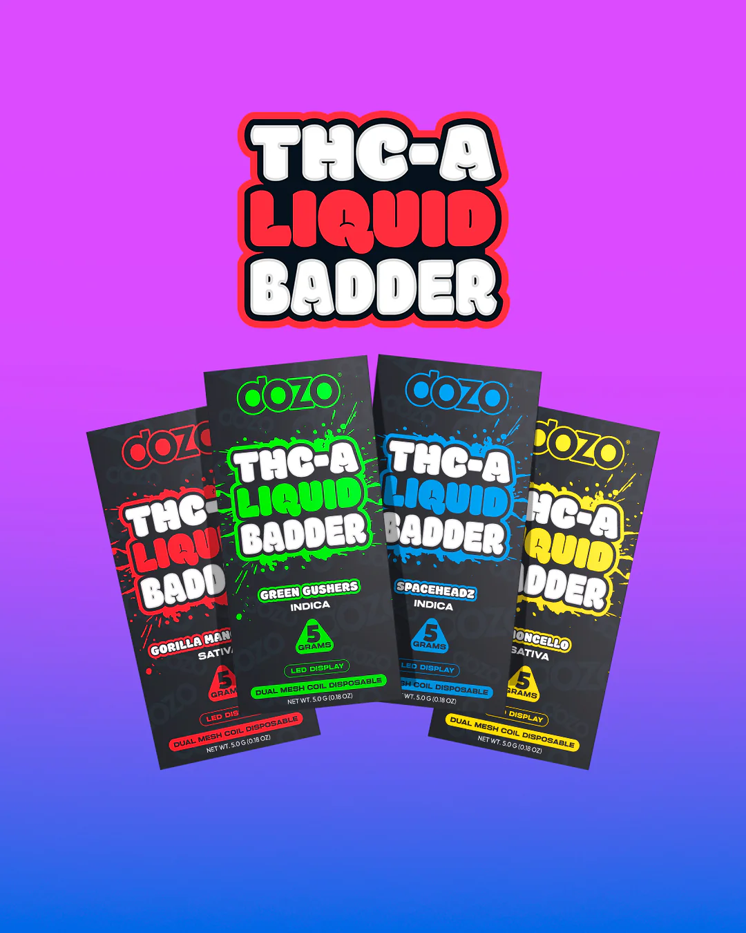Dozo THCA Liquid Badder Disposable